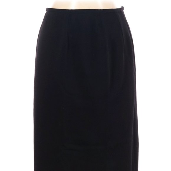 Lafayette 148 New York Wool Skirt Black Size 10 #397 - Picture 1 of 4